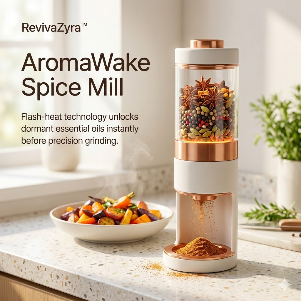 RevivaZyra™ The AromaWake Spice Mill Don't just grind your spices. Awaken them.