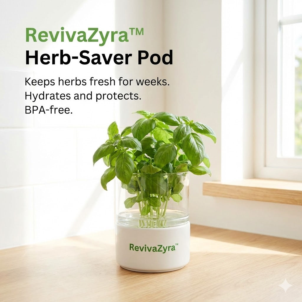 RevivaZyra™ The Herb-Saver Pod Pure simplicity. Lasting freshness. Treat your herbs like the fresh flowers they are.